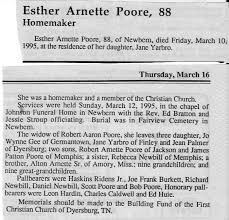Ester May Arnett Poore (1907-1995)