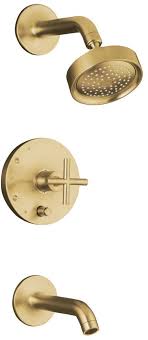 Many size & shape options to fit almost any bathroom! Kohler Purist K T14420 3 Bgd Vibrant Moderne Brushed Gold Rite Temp Pressure Balancing Bath And Shower Faucet Trim With Push Button Diverte Affordablefaucets