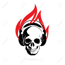 Above i shared many unique symbols that can be easily copied from here and you can use it in making your nickname unique. Illustration Of Human Skull With Headphones In Fire On White Music Skull Logo Sound Studio Logo Record Studio Logo Royalty Free Cliparts Vectors And Stock Illustration Image 88393382