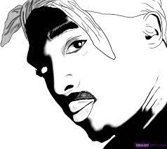 How To Draw Tupac Shakur, Step By Step, Stars, People, Free Online Drawing  Tutorial, Added By Dawn, June 19, 2008, 8:02:46 Am | Tupac Art, Tupac,  Drawings