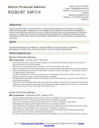 Financial Advisor Resume Samples Qwikresume