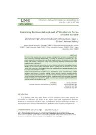 PDF) Examining decision making level of wrestlers in terms of some variable