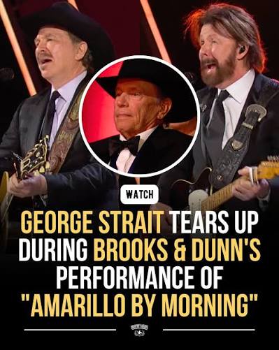 George Strait appeared misty-eyed as Brooks & Dunn honored him with a pure country performance of "Amarillo by Morning" during the 2025 Kennedy Center Honors. Watch here >> https://go.countryrebel.com/GeorgeKennedyCenter
