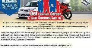 Sms finance adalah perusahaan yang bergerak di industri pembiayaan mobil dan sudah memiliki lebih dari 100 cabang di seluruh indonesia, saat ini sms finance membuka lowongan pekerjaan untuk posisi sebagai Lowongan Kerja Credit Marketing Officer Di Pt Suzuki Finance Indonesia Lowongan Kerja Makassar