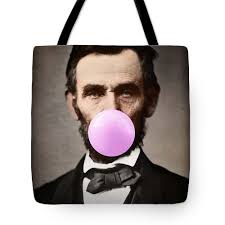 Bubble gum Abraham Lincoln Tapestry by Delphimages Photo Creations