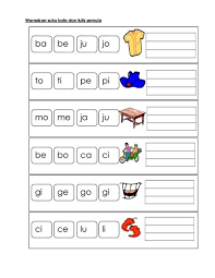 Sesuai untuk murid prasekolah, pemulihan khas dan linus. Suku Kata Kv V Z Interactive Worksheet Cute766