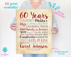 Check spelling or type a new query. 60th Birthday Gift For Mom Woman Turning 60 Years Old Mother In Law Grandmother Gift Moms Birthday Bday Gift For My Mother Art