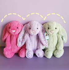 British Jellycat Out Of Print Broken Flower Bonnie Rabbit Plush Toy Lemon Yellow Juice Powder Spray Green