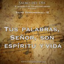 Salmodeldia Catolico Columbanos 3º Domingo De Tiempo Ordinario Ciclo C Salmo Responsorial 18 Tus Palabras Senor Son Esp Salmos Tiempo Ordinario Palabras