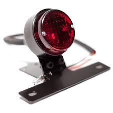 2 1 4 Classic Round Tail Light Satin Black Tail Light Vintage Cafe Racer Vintage Motorcycle Parts