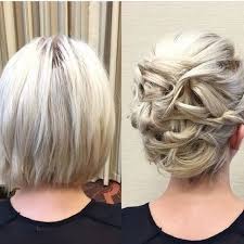 25 Gorgeous Short Up Dos To Try In Your Next Wedding Prom Invitations Short Hair Up Short Hair Updo Short Wedding Hair