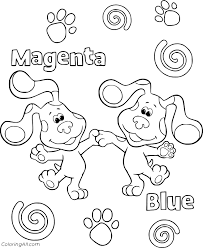 She proudly talks and barks like blue. Magenta And Blue Coloring Page Coloringall