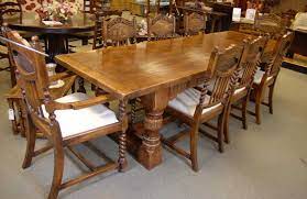 This dining set includes a table, four side chairs and bench. Oak Refectory Table Set William Mary Farmhouse Chairs Kitchen