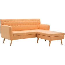 Ob leder oder stoff, ecksofa oder schlafsofa entscheidest du. Sofa In L Form Stoffbezug 171 5x138x81 5cm Orange