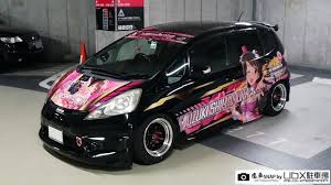 秋葉原udx駐車場 痛車snap no 4240 楓 卯月担当pさん 東京都 アイドルマスターシンデレラガールズ 島村卯月仕様 honda フィット sports car car honda