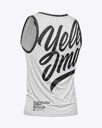 Download Melange Men S Loose Fit Sleeveless Shirt Mockup In Apparel Mockups On Yellow Images Object Mockups