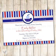 Shop rustic deer buck baby shower invitation, boy blue invitation created by seasidepapercompany. Nautical Invitation Baby Boy Shower Blue Red Pink The Cat