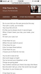 See No One Told You Life Was Gonna Be This Way Lyrics Pin By Dani J On Friends Tv Show Friends Theme Song Friends Tv Show Told You So