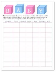 Worddraw Com Free Baby Pool Template For Microsoft Word Baby Shower Templates Baby Pool Baby Due Date