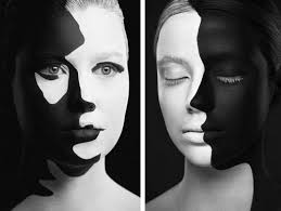 Black And White Face Paint Ideas Black White Face Photography White Face Paint Black And White Portraits Face Photography
