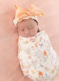 Personalized Baby Swaddle - Bailey Spring Floral by AGreatBaby