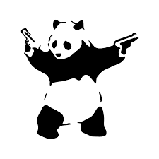 Panda Stencil Banksy Art Banksy Modern Art Canvas Painting