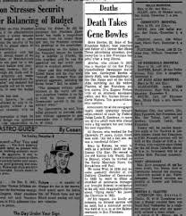 Obituary for Eugene Bowles