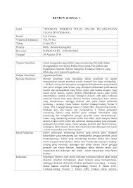 Selanjutnya akan muncul tampilan jurnal seperti contoh berikut; Contoh Review Jurnal