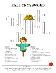 Instead, the answers to fill in the crossword like puzzle are given from the start. Fall Crossword Puzzle Color And Bw Versions By Celebration Station
