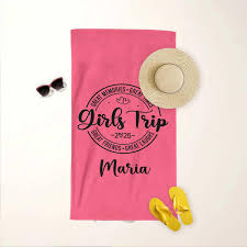 Girls Trip 2025 Beach Towel, Custom Name Beach Towel, Summer Vibes, Girls  Weekend Gift, Girls Vacation Trip, Pool Party, Sea Vacation