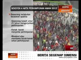 Akta perhimpunan aman 2012, abbreviated paa) is the law which regulates public protests in malaysia. Seksyen 4 Akta Perhimpunan Aman 2012 Video Dailymotion