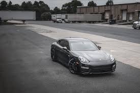 A Ride To Drool Over Black Porsche Panamera On Adv1 Wheels Porsche Panamera Black Porsche Porsche