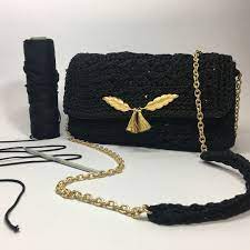 Mi Piace 22 Commenti 1 Maricreations Mari Creations92 Su Instagram Pochette Lavorata Ad Uncinetto In Cordino Nero Co Wallet On A Chain Bags Wallet