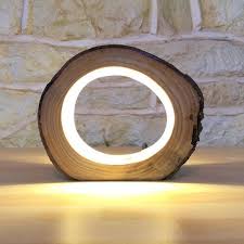 Rustic Table Log Lamp Small Desk Lamp Wooden Log Lighting Fast Shipping Worldwide Shipping Holzleuchte Leuchttisch Rustikale Tischlampen