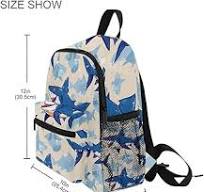 Wzzzsun Lustige Fette Haifische Kinderrucksack Rucksack Schulrucksack für  Kinder Mädchen Jungen Tasche Schulranzen für Kindergarten Schule Backpack :  ...