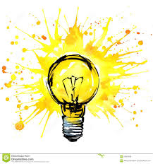 Http Thumbs Dreamstime Com Z Lightbulb Idea Concept Watercolor Illustration Hand Drawn Sign Splash Light Bulb Art Light Bulb Drawing Watercolor Illustration