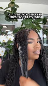 It's braid season so @itsashleylou is sharing all the tips for keeping your  knotless boho braids looking day 1! 💫 , Products used:, 🩵Scalp Fixer,  🩵Foam Mousse, 🩵Detangling Brush, 🩵Braid Sheen ...