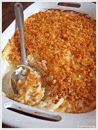 Cheesy Hashbrown Casserole With Corn Flake Topping Food Recipes Food Cheesy Hashbrown Casserole
