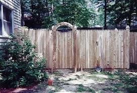 Gate city fence, nashua, new hampshire. Single Gate For Stockade Fences Cedar Stockade With Standard Garden Arbor Fence Design Fence Stockade Fence