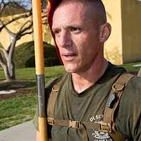 U.S. Marine Corps Pvt. Zaccheus Grabenstein, a student