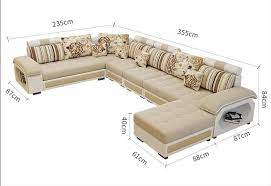 Wholesale Factory Wholesale Fabric U Shaped Sectional Sofa Modern European Style Washable Living Room Sofa Design Modern Sofa Living Room Living Room Sofa Set