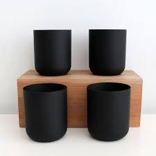 Tableware Matte Black Glass Cups Black Glass Design Decor