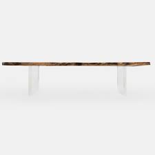 4.5 out of 5 stars. Single Slab Claro Walnut Live Edge Dining Table Acrylic Legs Rotsen Furniture