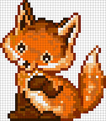 Baby Foxy Kandi Pattern Stuffed Animal Patterns Pony Bead Patterns Cross Stitch Animals