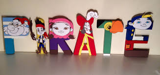 Jake And The Neverland Pirates Inspired Character Wall Letters Www Facebook Com Missylissyletters Crafts Letter Wall 3rd Birthday