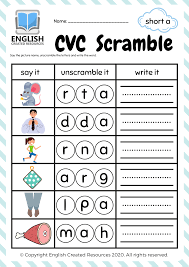 Related posts for word worksheets for kindergarten. Cvc Scramble Worksheets