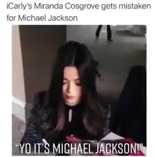 Your meme was successfully uploaded and it is now in moderation. Icarly S Miranda Cosgrove Gets Mistaken For Michael Jackson Aid Micuaci Tarvcon Ifunny