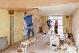 Meet the finest interior designers in your home. Buckingham Uk March 14 2016 Team Of Builders Working On Stock Photo Picture And Royalty Free Image Image 143549771