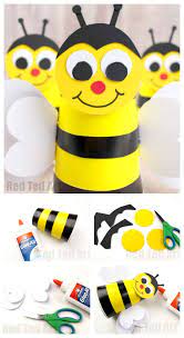 We're a fan of stem activities here at kidpillar. Bee Cup Craft For Preschoolers Red Ted Art Make Crafting With Kids Easy Fun