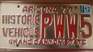 Arizona Historic License Plate